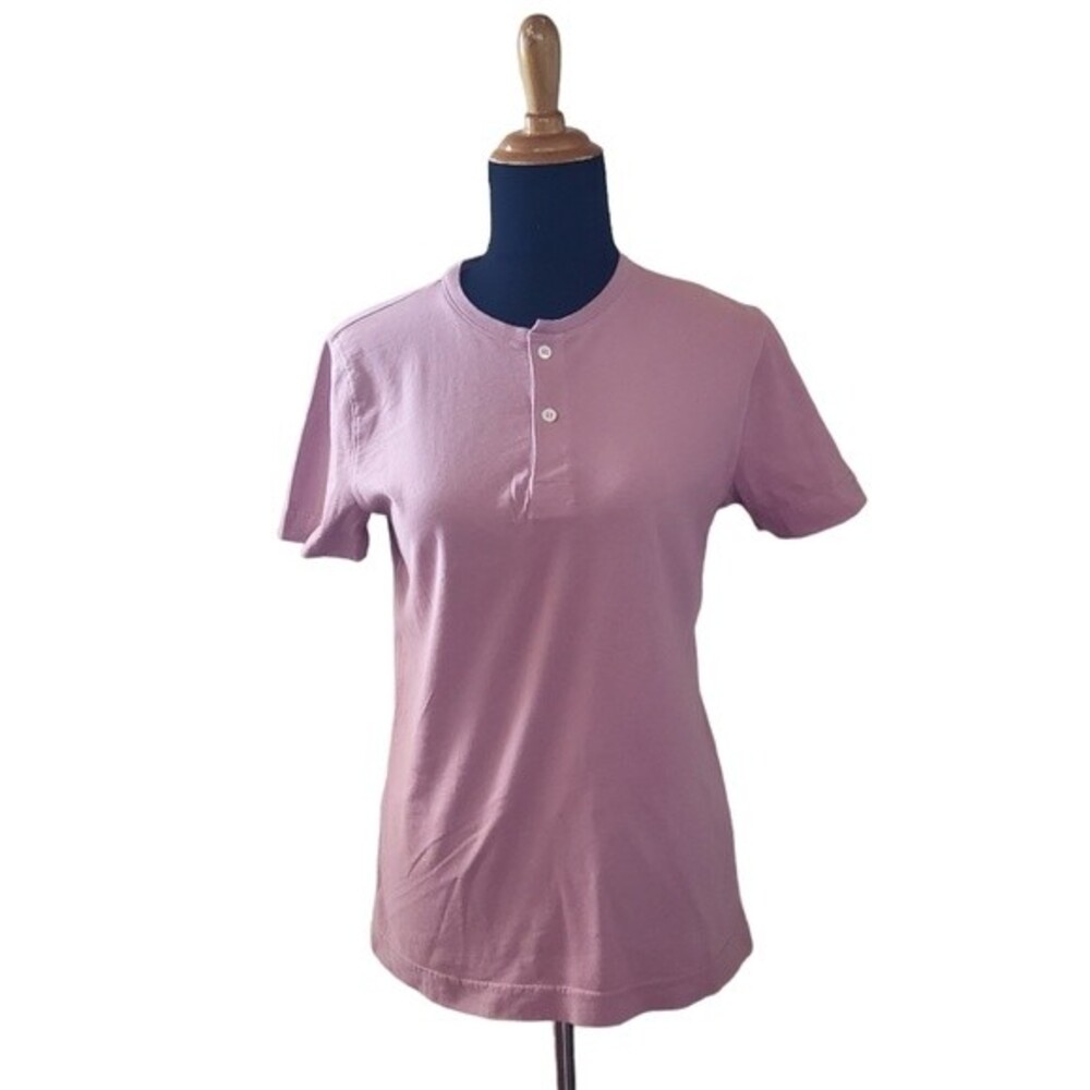 New Three Dots Henley Knit Top Size S